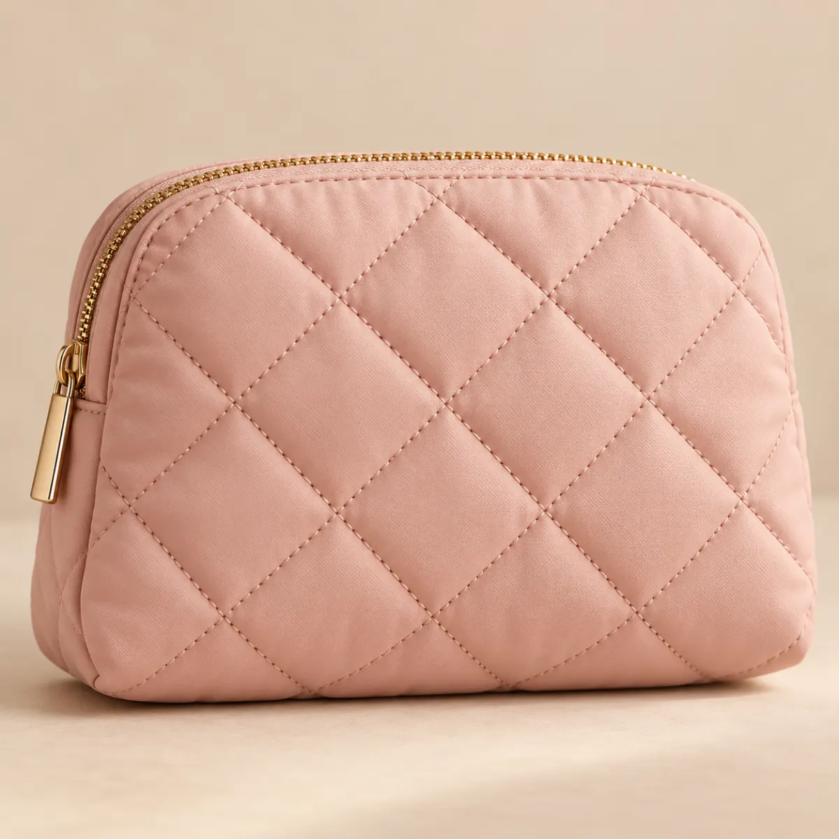 Quilted Makeup Pouch
