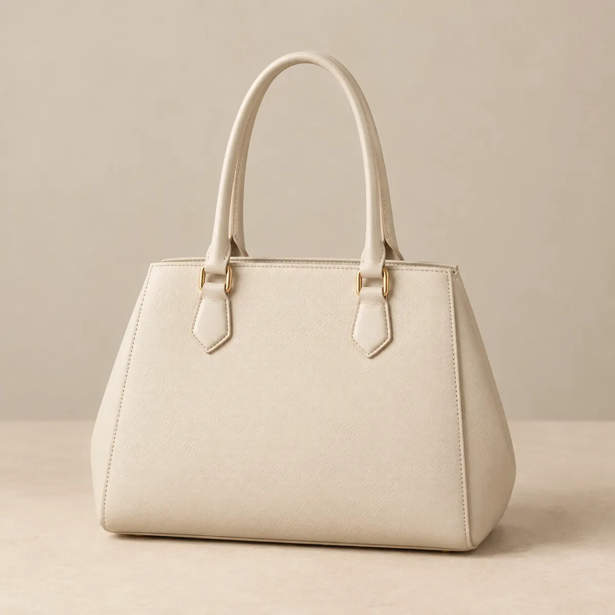 Ivory Structured Handbag