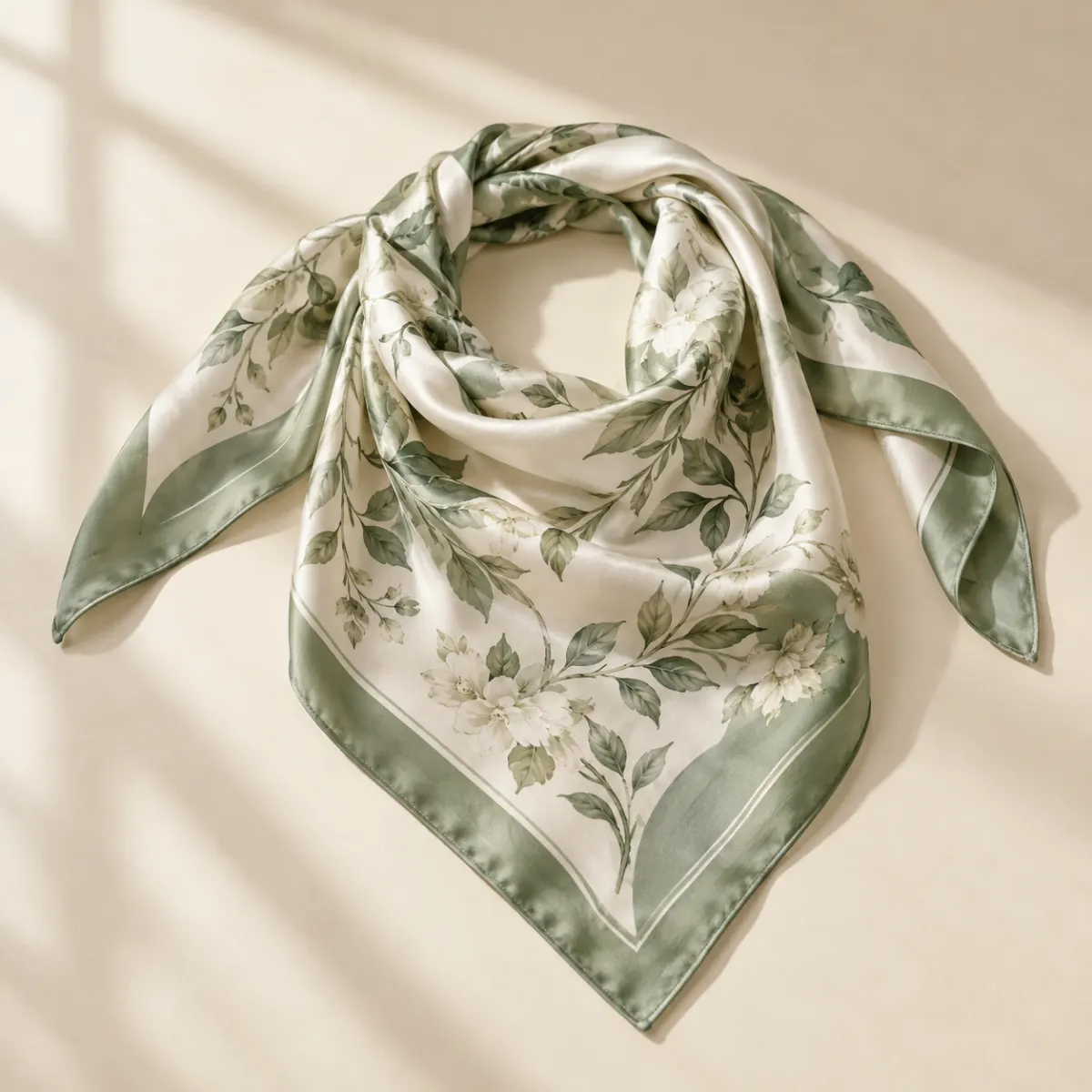 Floral Silk Square Scarf